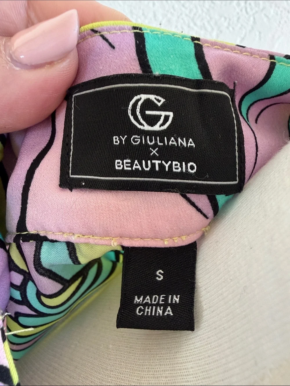 Giuliana x BeautyBio Psychedelic Print Wrap Dress | Kimono with Bell Sleeves | S - Picture 4 of 7